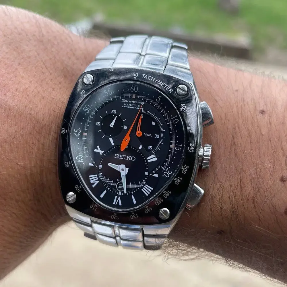 Seiko Sportura Chronograph Watch 7L22-0AD0 Vintage (Needs new capacitor)